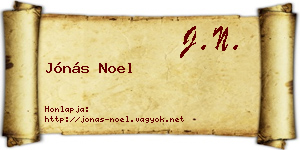 Jónás Noel névjegykártya